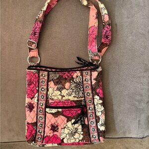 Floral Pink Quilted Shoulder Bag